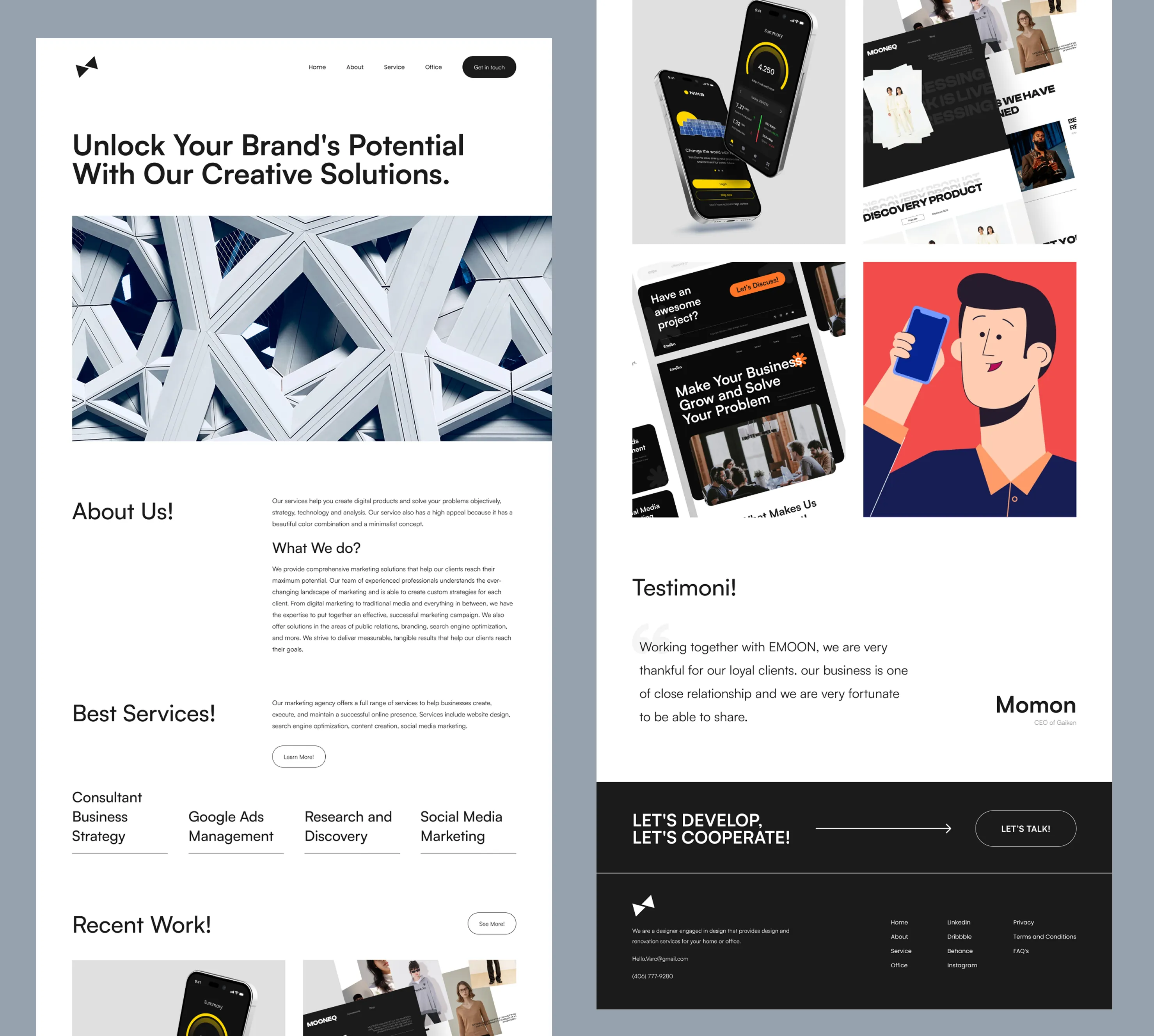 digital marketing agency landing page screenshot